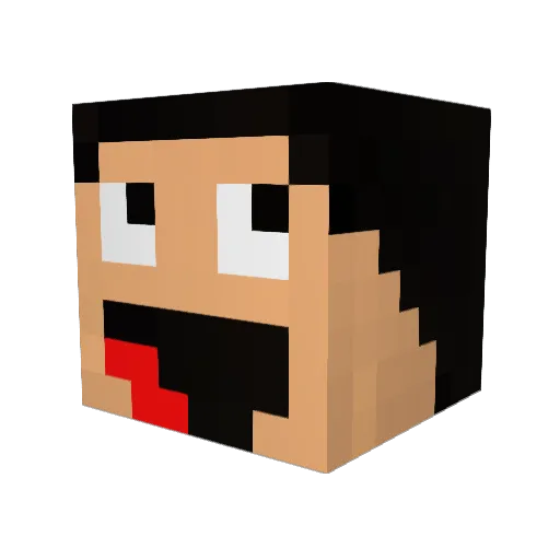 schleudergang Minecraft avatar head, 3D render
