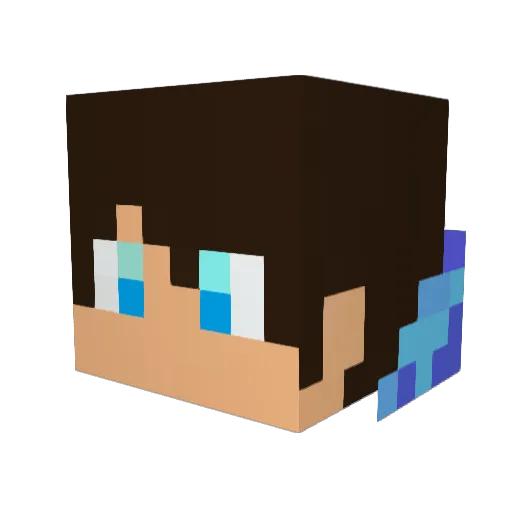 schluby Minecraft avatar head, 3D render