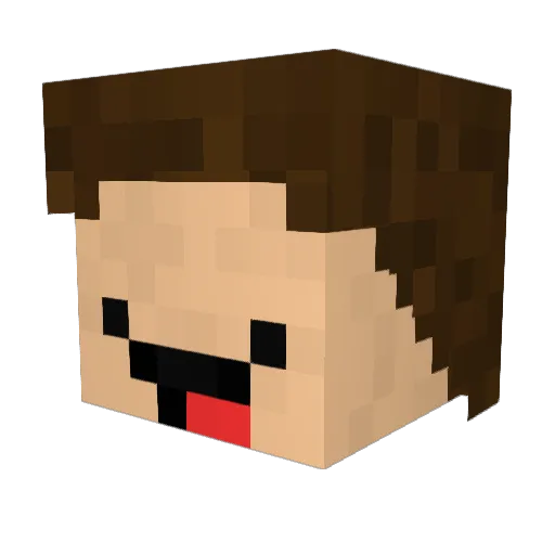 schmads Minecraft avatar head, 3D render