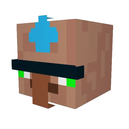 schmaidan Minecraft avatar head, 3D render
