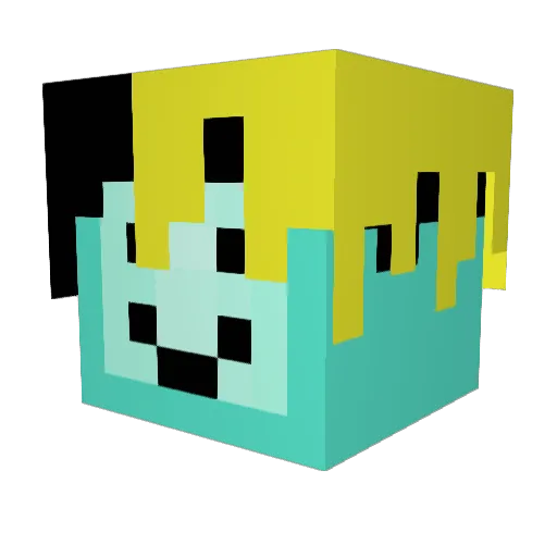 schmarg Minecraft avatar head, 3D render