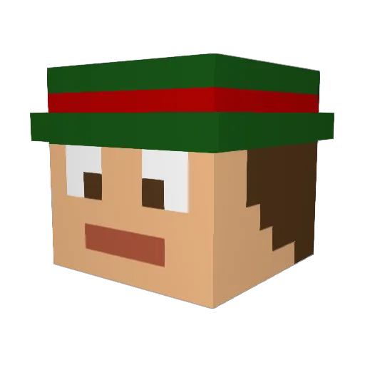 schmaug Minecraft avatar head, 3D render