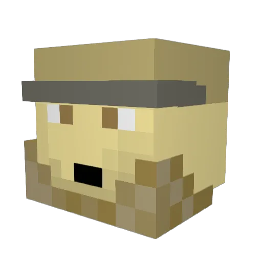 schmeeb Minecraft avatar head, 3D render