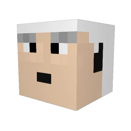schmegle Minecraft avatar head, 3D render