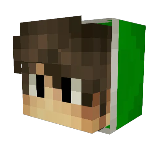 schmitzouille Minecraft avatar head, 3D render