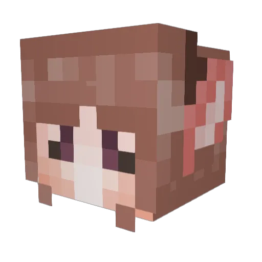 schmoofin Minecraft avatar head, 3D render