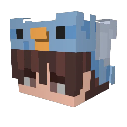 schnaub Minecraft avatar head, 3D render