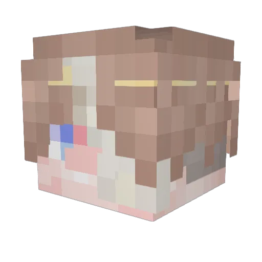 schokk Minecraft avatar head, 3D render