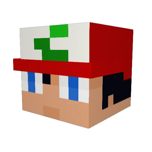 schokox Minecraft avatar head, 3D render