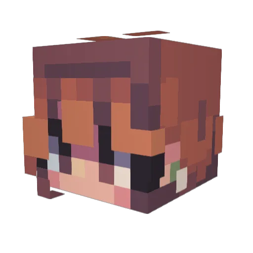 schokyTV Minecraft avatar head, 3D render