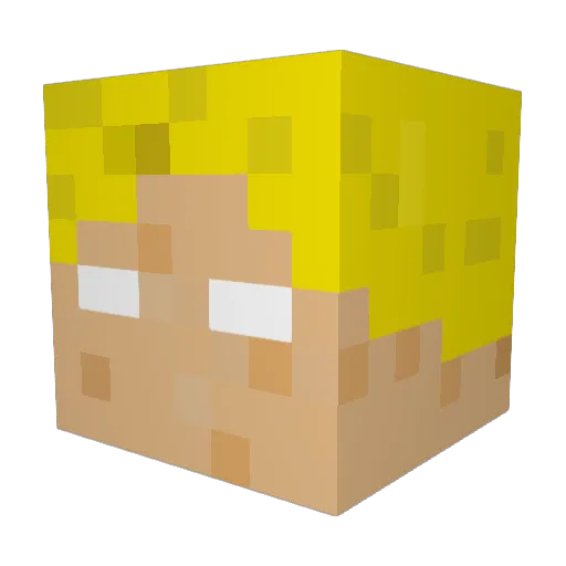 schreipveler Minecraft avatar head, 3D render