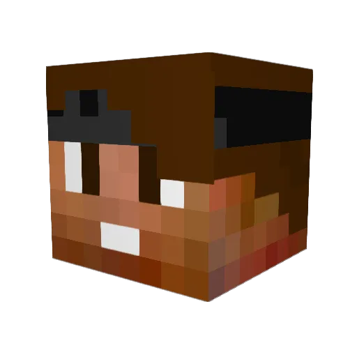 schrillt Minecraft avatar head, 3D render