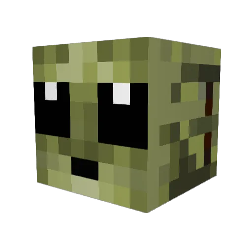 schroey Minecraft avatar head, 3D render