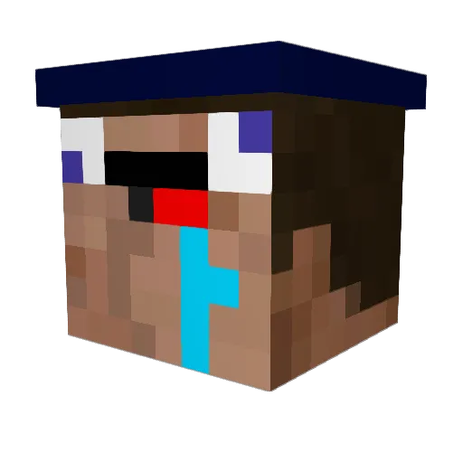 schubi1 Minecraft avatar head, 3D render