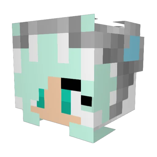 schuliette Minecraft avatar head, 3D render