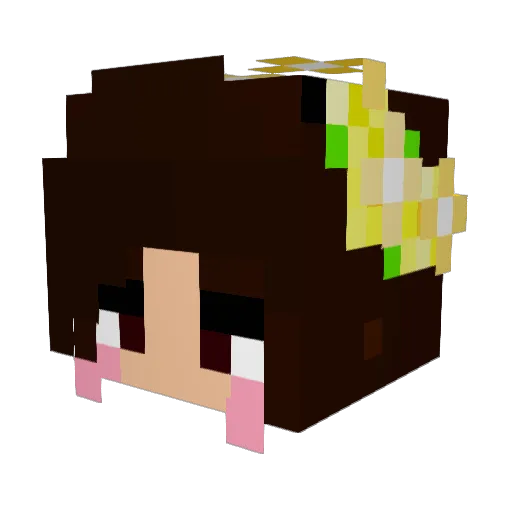 schumilp Minecraft avatar head, 3D render