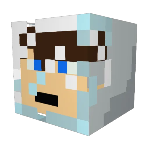 schwabite Minecraft avatar head, 3D render