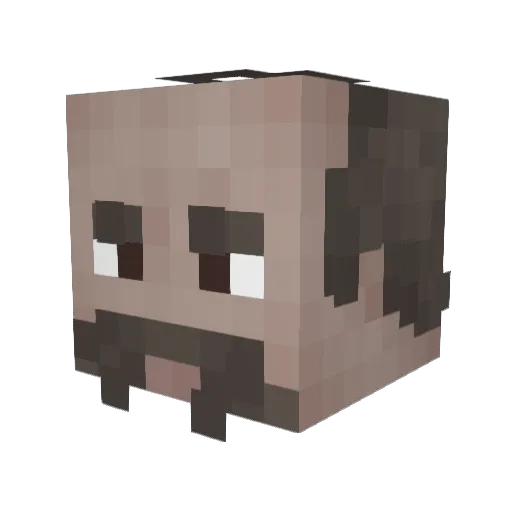 schwaechlich Minecraft avatar head, 3D render