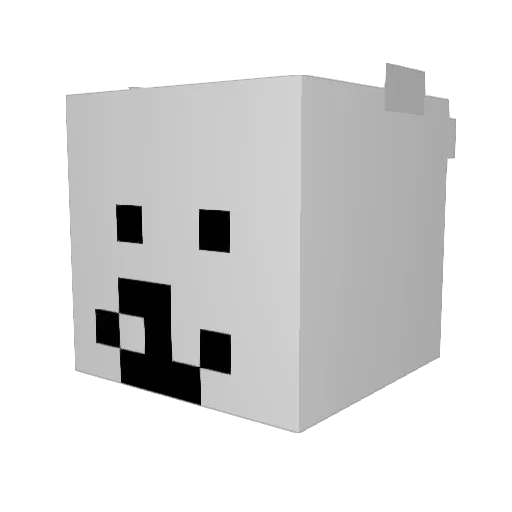 schweiziske Minecraft avatar head, 3D render