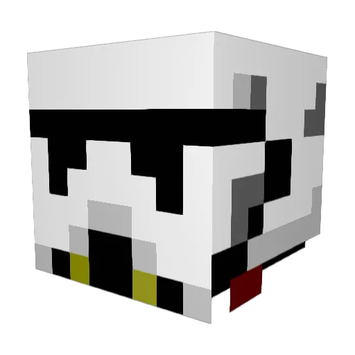 schwinn Minecraft avatar head, 3D render
