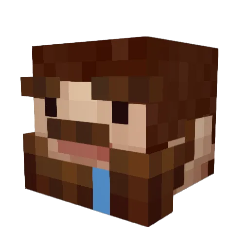 sci3ms Minecraft avatar head, 3D render