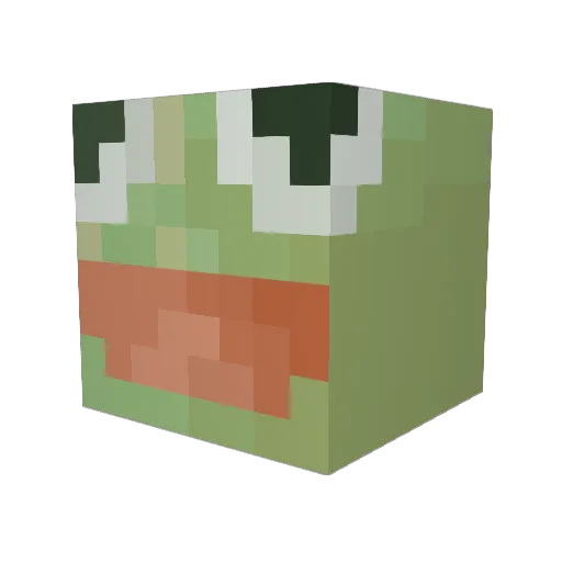sciamma Minecraft avatar head, 3D render