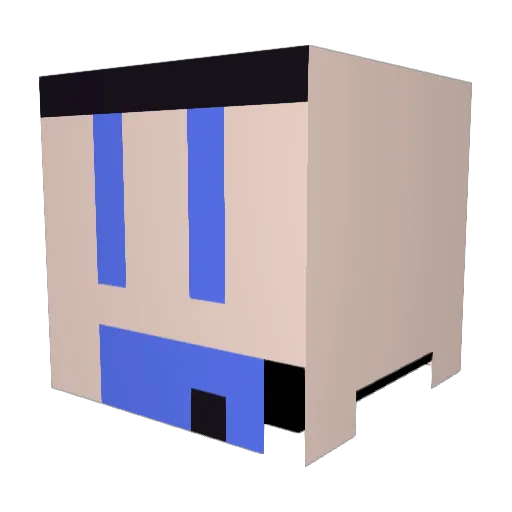 scicampmc_15 Minecraft avatar head, 3D render
