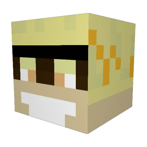 sciencebruda Minecraft avatar head, 3D render