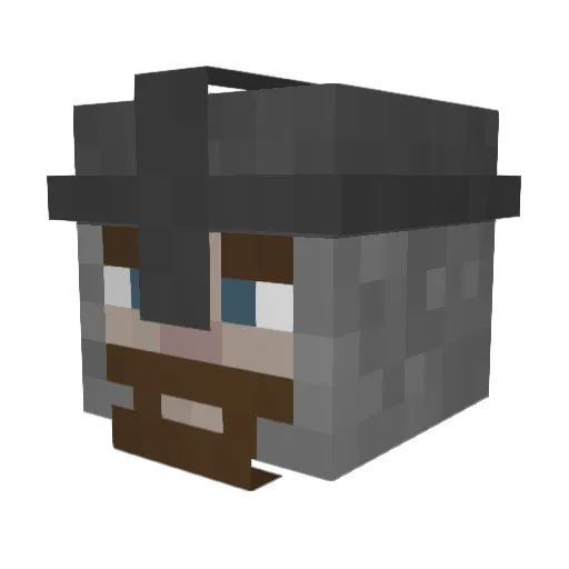 scientist1234 Minecraft avatar head, 3D render