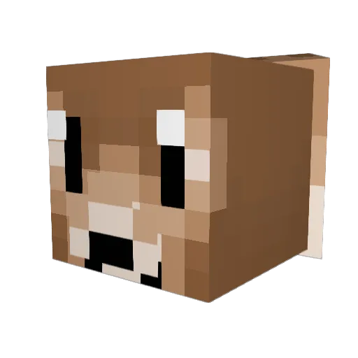 scillence Minecraft avatar head, 3D render