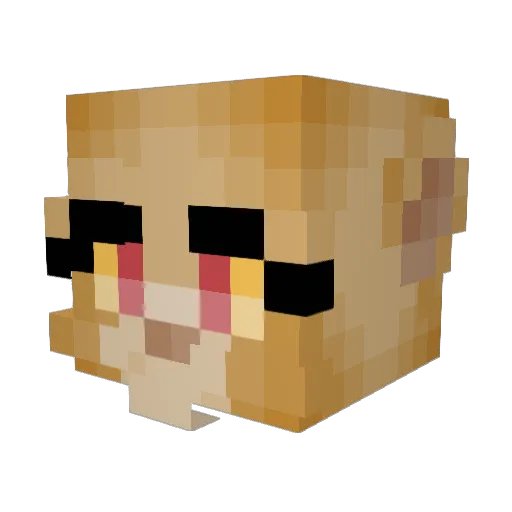 scissorbite Minecraft avatar head, 3D render