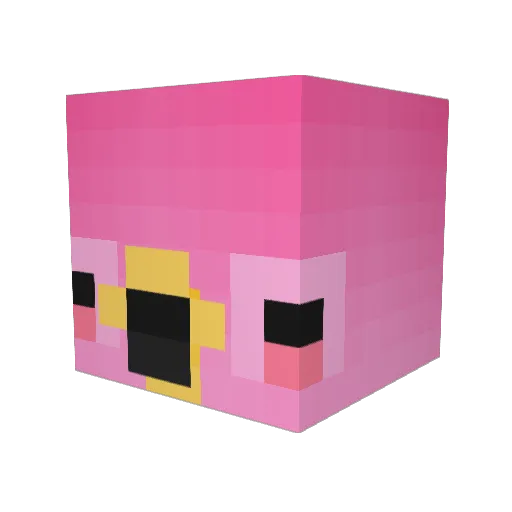 sciuridaeee Minecraft avatar head, 3D render