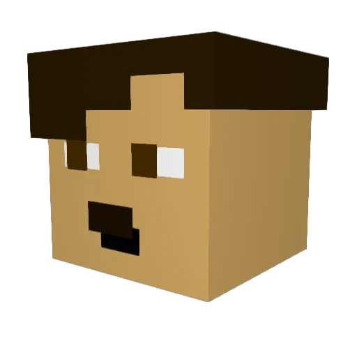 scl09 Minecraft avatar head, 3D render