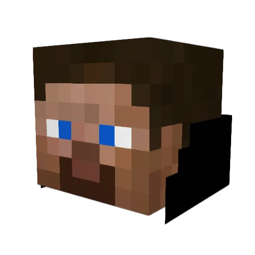 scmiam Minecraft avatar head, 3D render