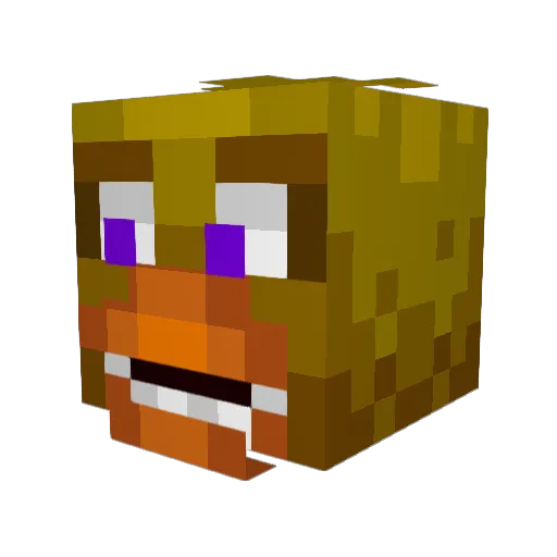 scnrioluv Minecraft avatar head, 3D render