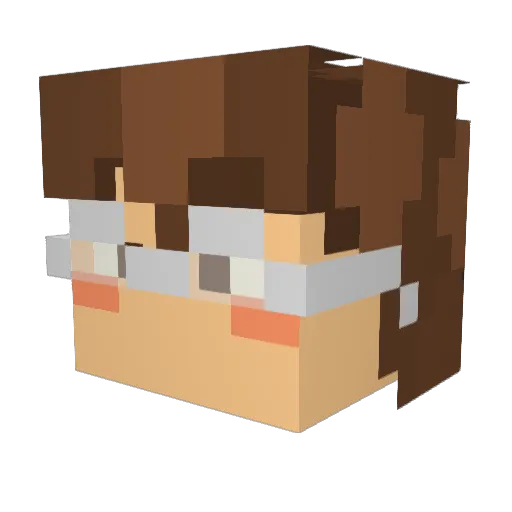 scobster Minecraft avatar head, 3D render