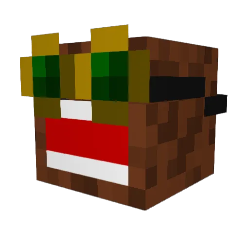 scocraft Minecraft avatar head, 3D render
