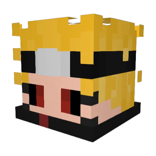 scoop67 Minecraft avatar head, 3D render