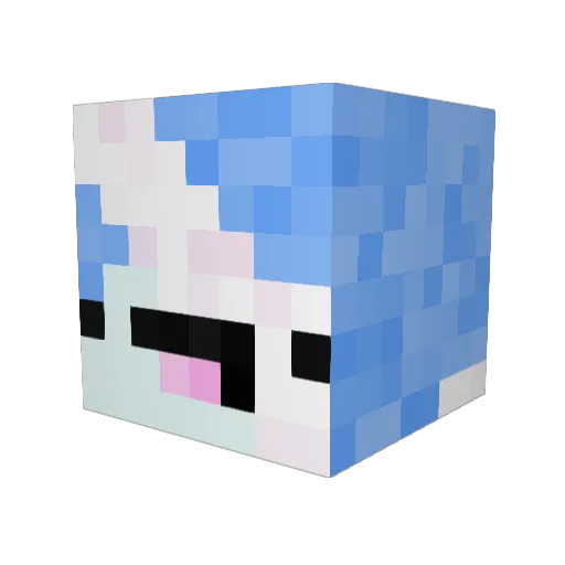 scoopi Minecraft avatar head, 3D render