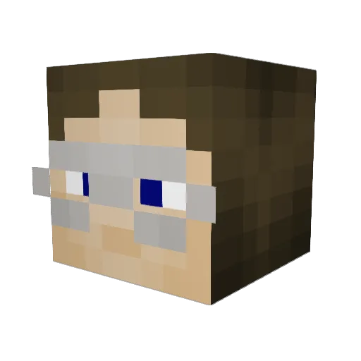 scooptipoop Minecraft avatar head, 3D render