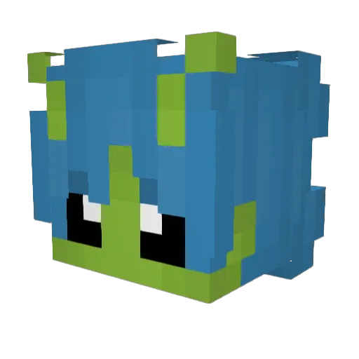 scootaluca Minecraft avatar head, 3D render