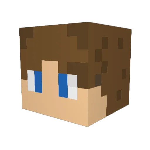 scootertyv Minecraft avatar head, 3D render