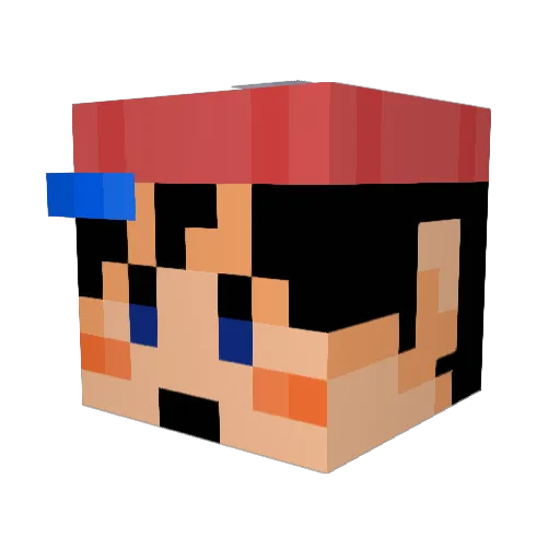 scootf2 Minecraft avatar head, 3D render