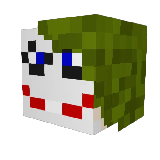 scootwaffles Minecraft avatar head, 3D render