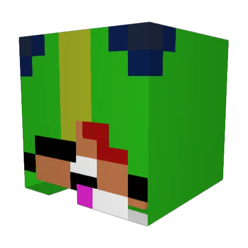 scophas Minecraft avatar head, 3D render