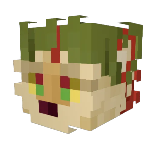 scorchity Minecraft avatar head, 3D render
