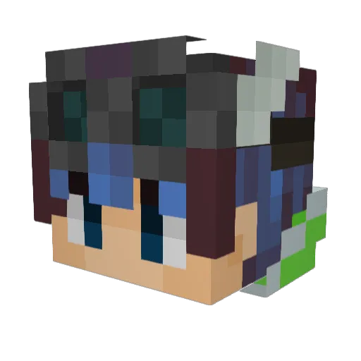 scorpion506 Minecraft avatar head, 3D render