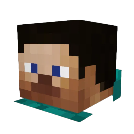 scorpionIRL Minecraft avatar head, 3D render
