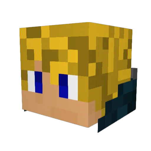 scorpions_blancs Minecraft avatar head, 3D render