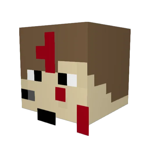 scot66 Minecraft avatar head, 3D render